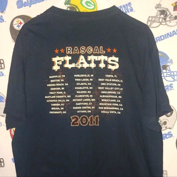 2011 Rascal Flatts Flattsfest Country Music Singers Band Concert Tour Shirt - Picture 2 of 3